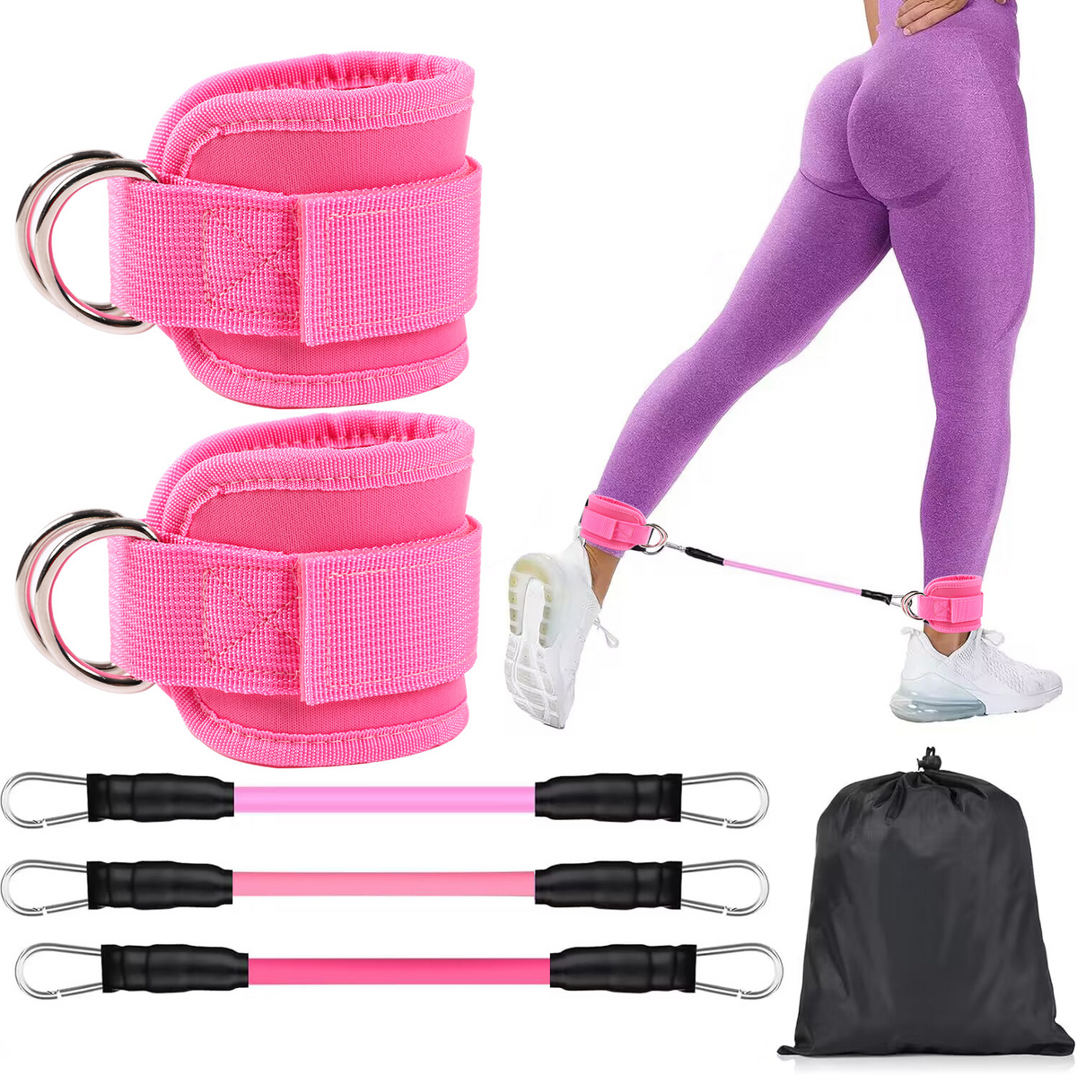 Tobillera Deportiva Banda Elástica Potenciador de Peso Soporte de Tobillo
