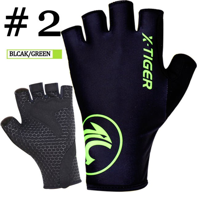 X-Tiger cycling gloves – black green