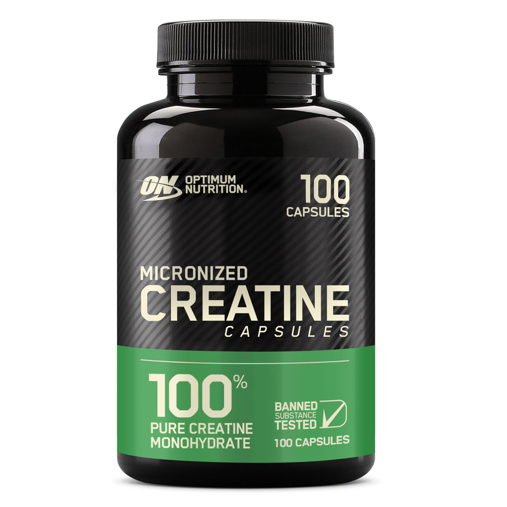 Optimum Nutrition Micronized Creatine Monohydrate Capsules Keto Friendly 2500mg 100 Capsules - Eleva Labs