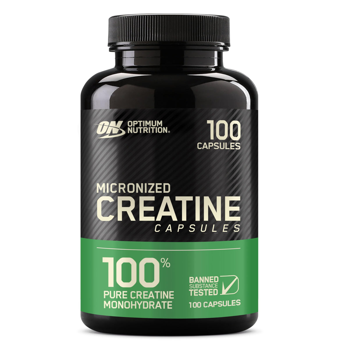 Optimum Nutrition Micronized Creatine Monohydrate Capsules Keto Friendly 2500mg 100 Capsules - Eleva Labs