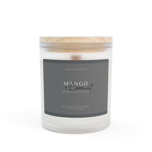 Mango Coconut Scented Soy Candle, Astrology Gift, Natural Wax Candle,