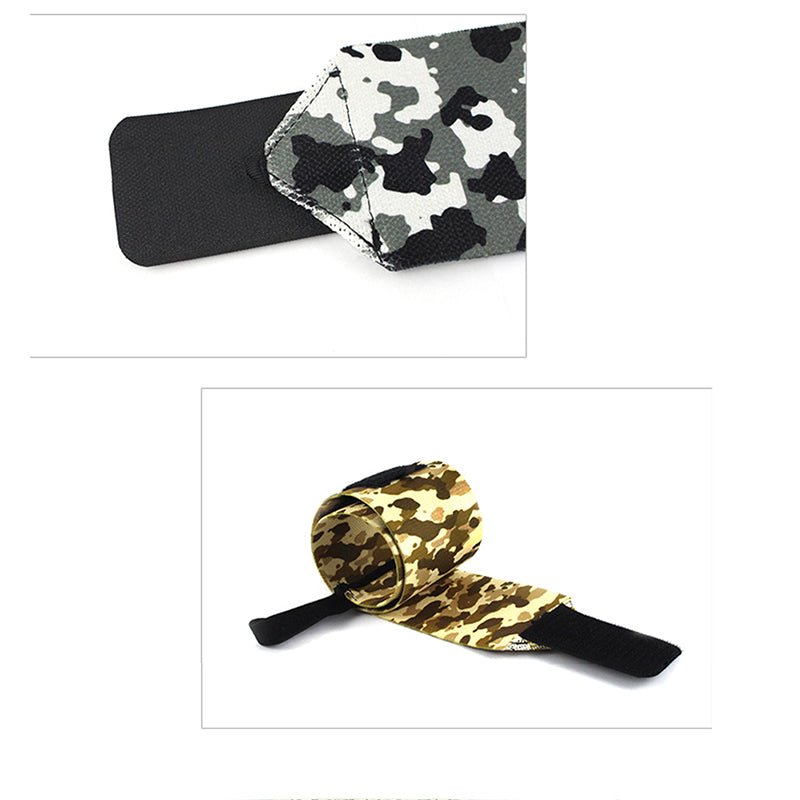 Rolled camouflage wrist wrap – gold pattern