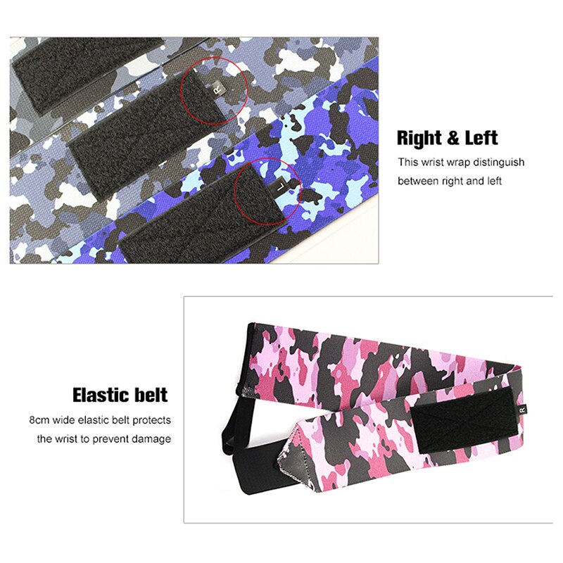 1 Pair  Camouflage nylon stretch wrap protects wrist Weightlifting wristband bandage sports protector wristband