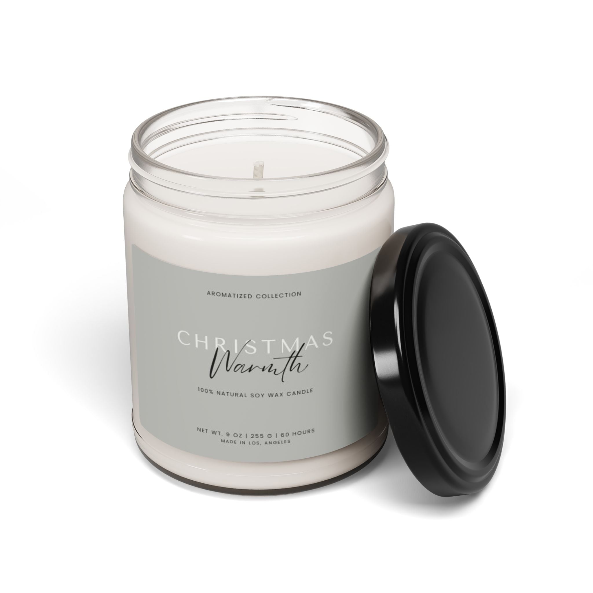 Christmas Warmth Scented Soy Candle, Holiday Home Decor, Aromatherapy