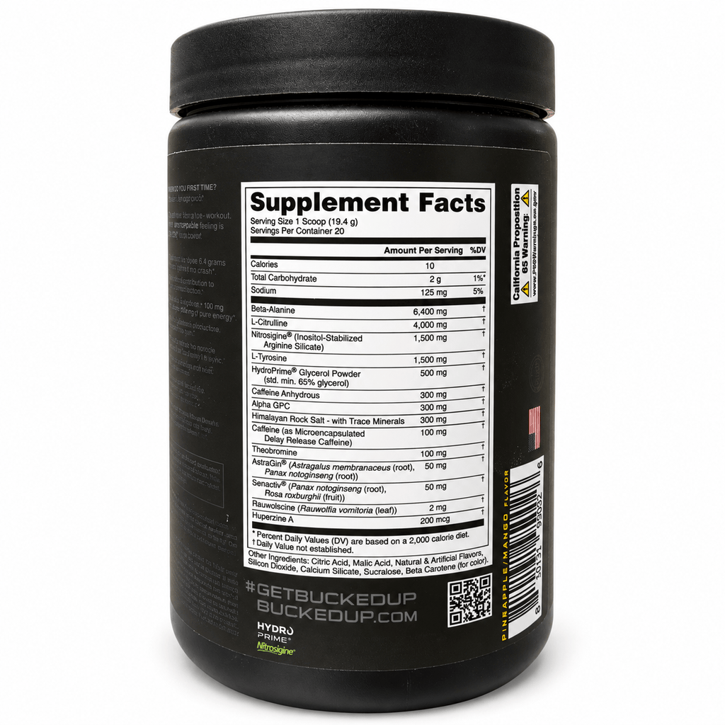 Mother Bucker Pre-Workout - Mango Cabezón | Bucked Up 400 mg - Eleva Labs