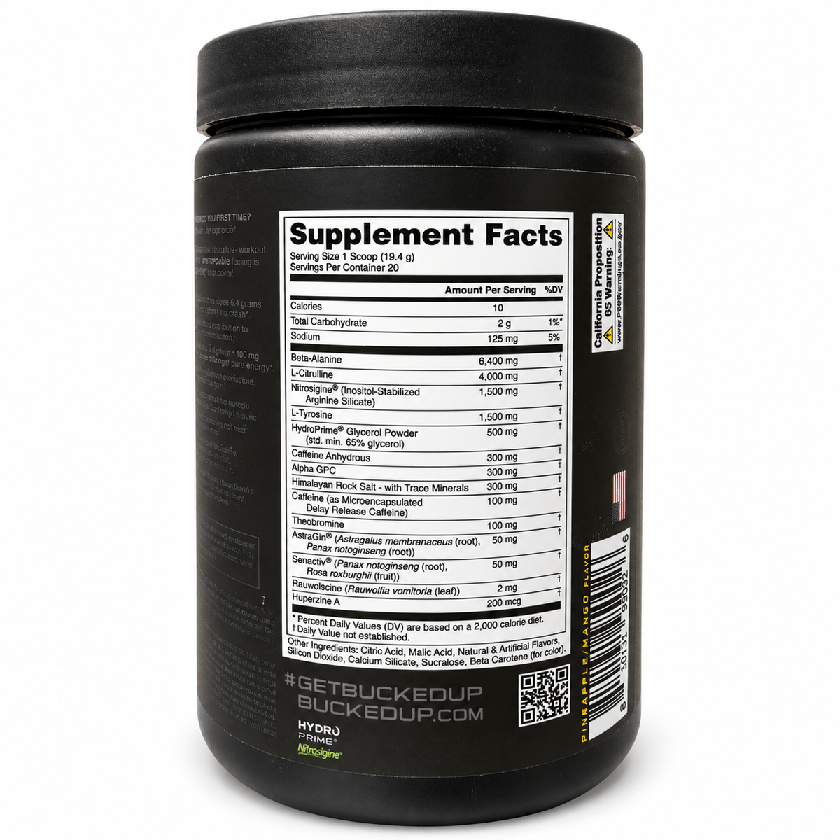 Mother Bucker Pre-Workout - Mango Cabezón | Bucked Up 400 mg - Eleva Labs
