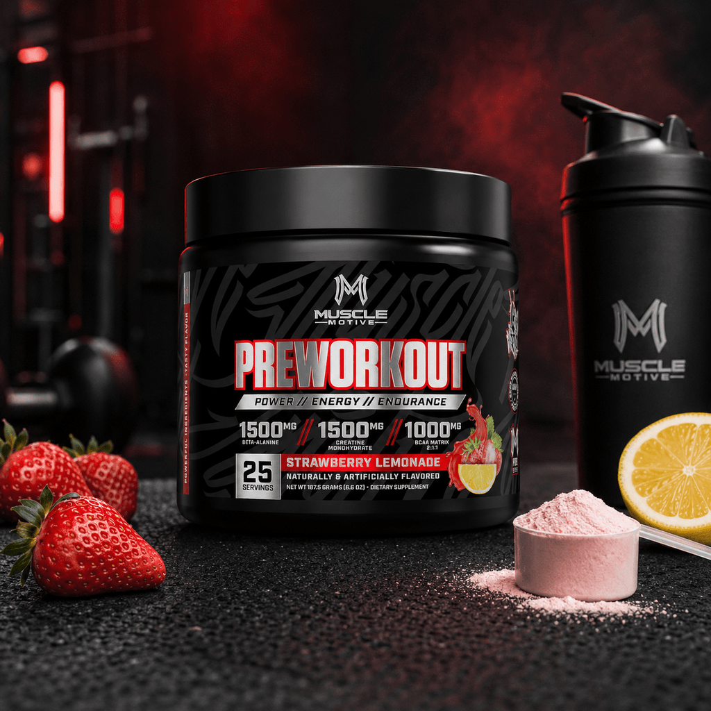 Muscle Motive Pre-Workout – Strawberry Lemonade - Eleva Labs