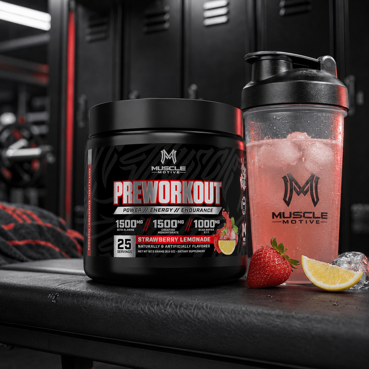 Muscle Motive Pre-Workout – Strawberry Lemonade - Eleva Labs