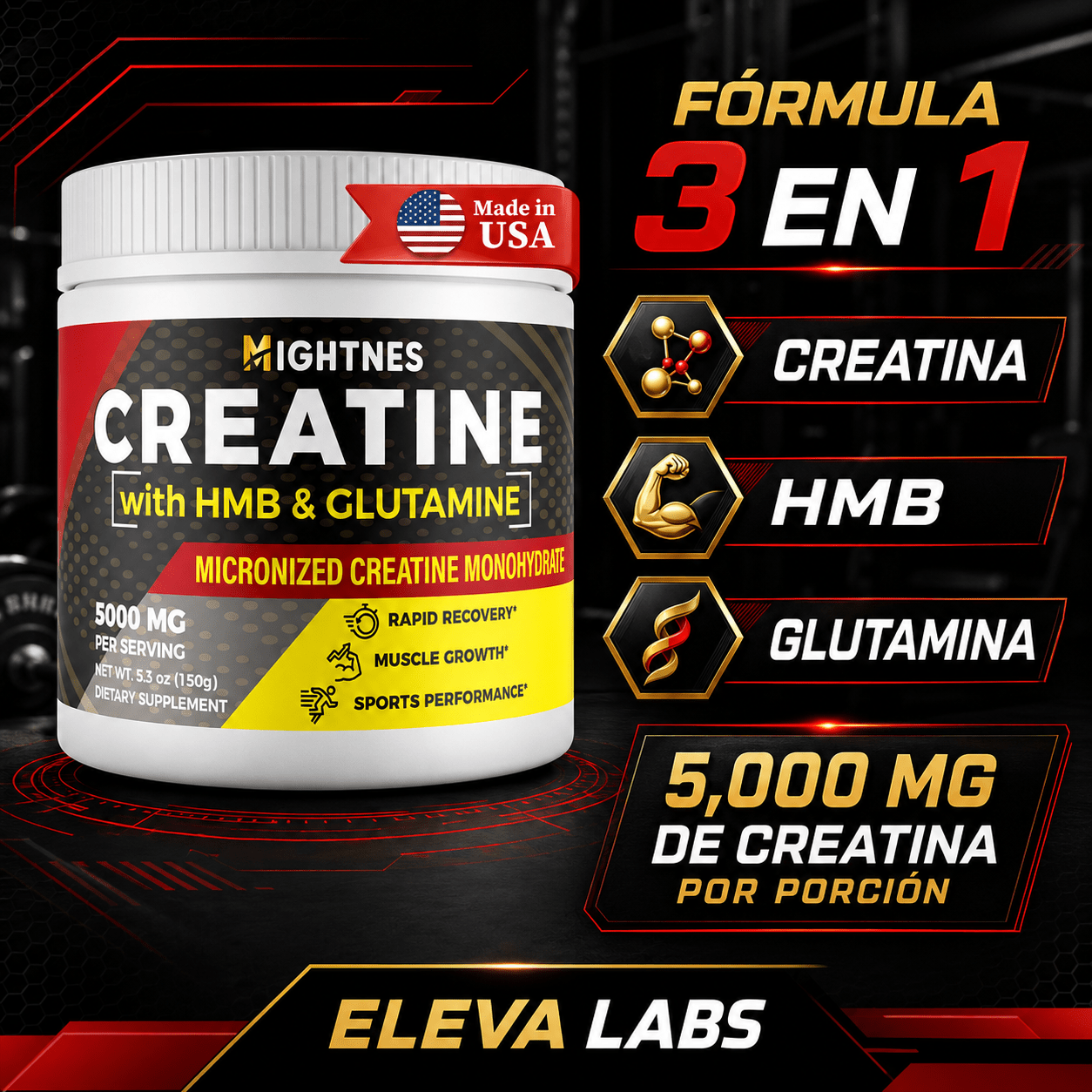 Mightnes Creatine HMB+ - Eleva Labs