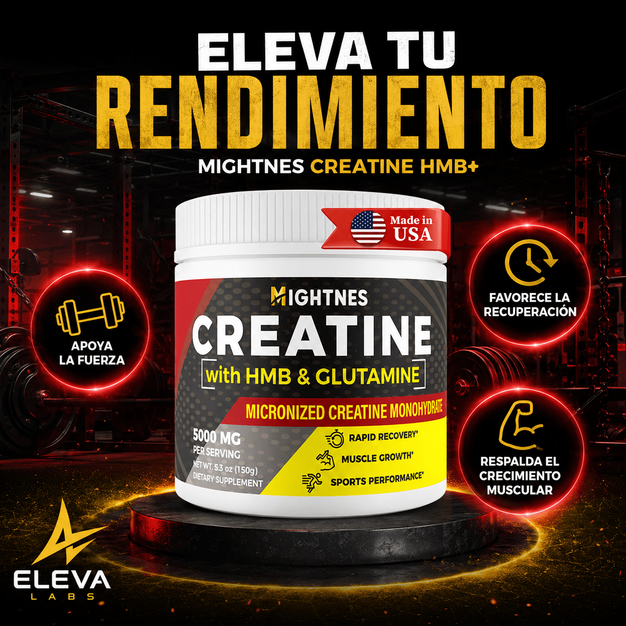 Mightnes Creatine HMB+ - Eleva Labs