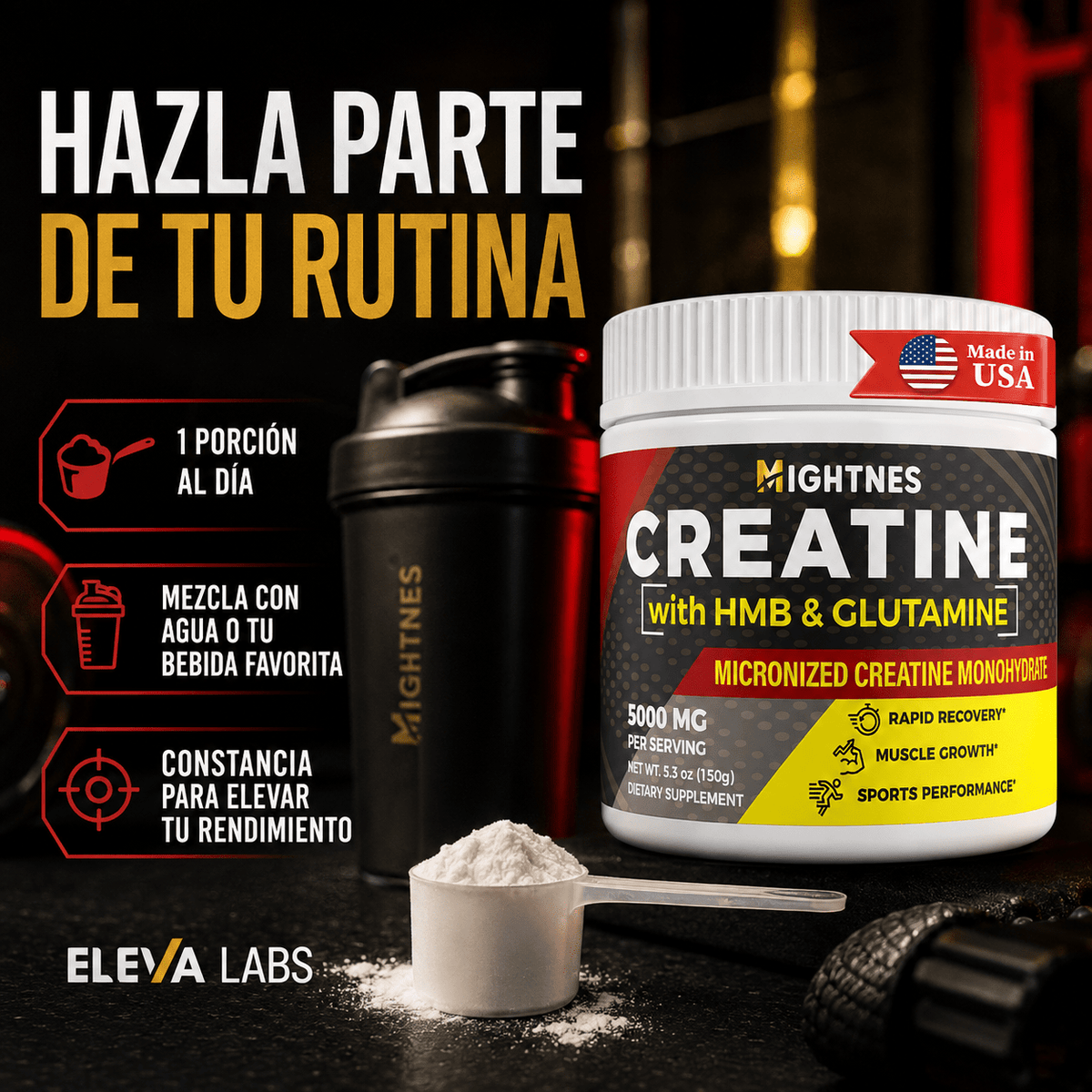 Mightnes Creatine HMB+ - Eleva Labs