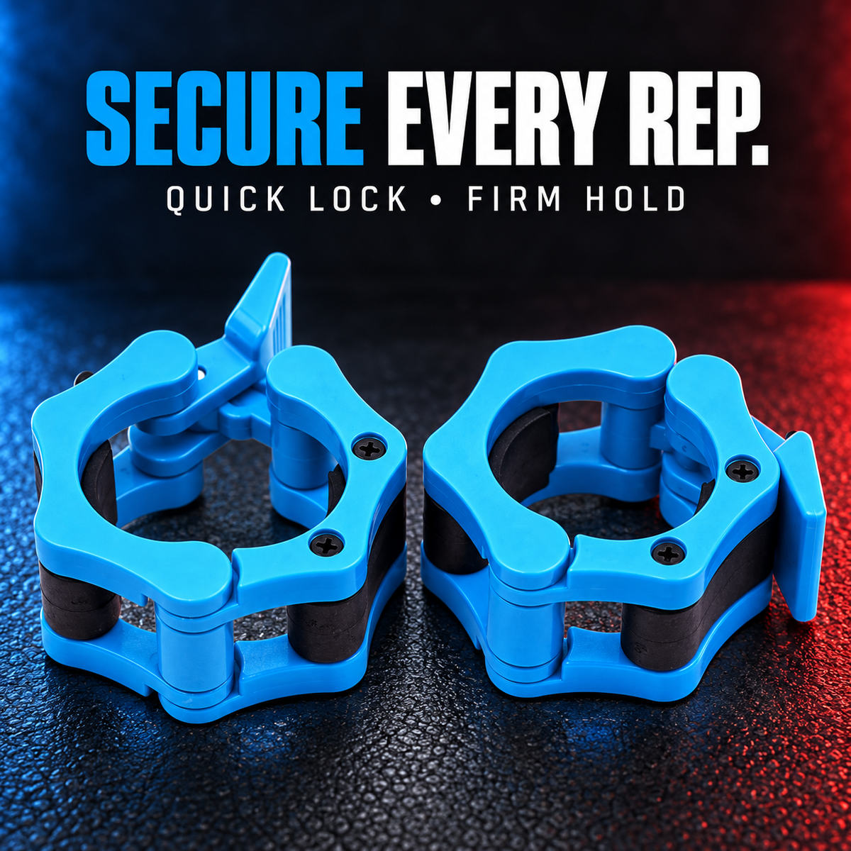 2-Inch Olympic Barbell Collars – Quick-Release Weight Clips (1 Pair)