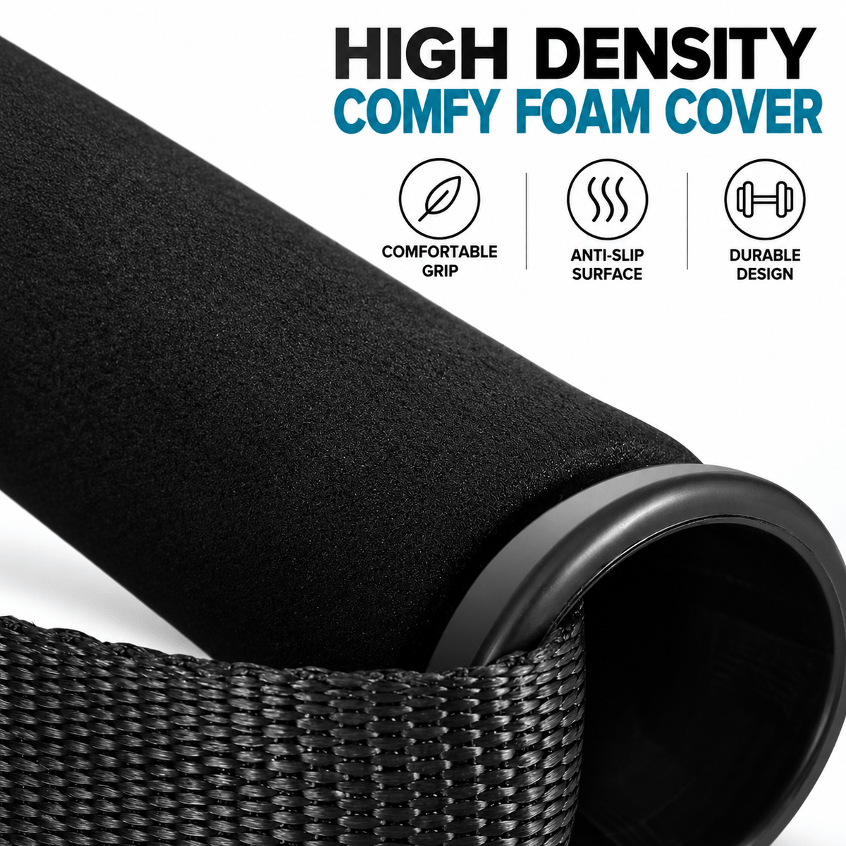 Cable Machine Handles - Foam Grip Pair - Eleva Labs