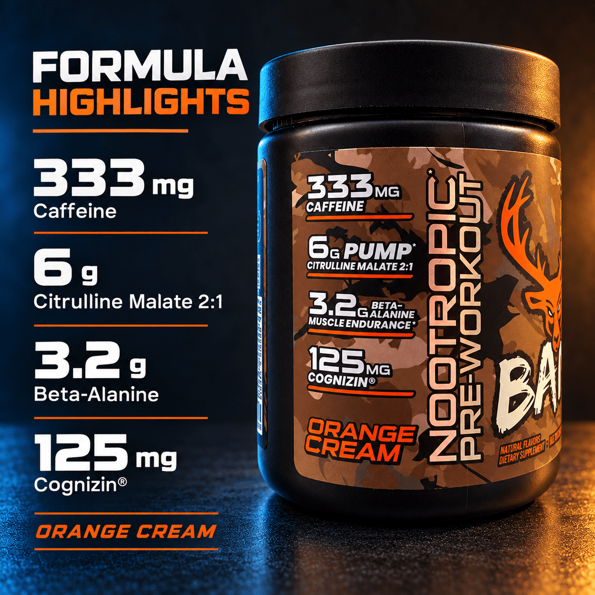Bucked Up BAMF Orange Cream Limited Edition Pre-Workout - Eleva Labs