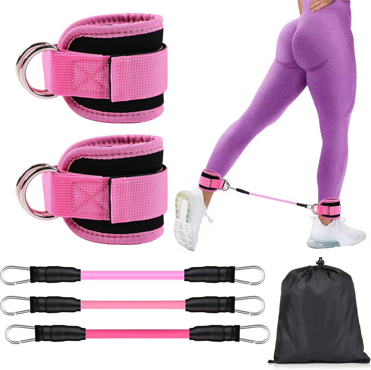 Tobillera Deportiva Banda Elástica Potenciador de Peso Soporte de Tobillo