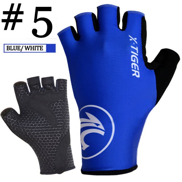 X-Tiger cycling gloves – blue white